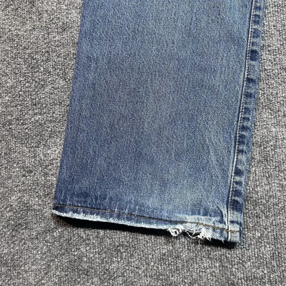 Aeropostale Benton Bootcut Jeans Mens 32x32 Blue Distressed Wide Leg Cotton - Picture 14 of 14